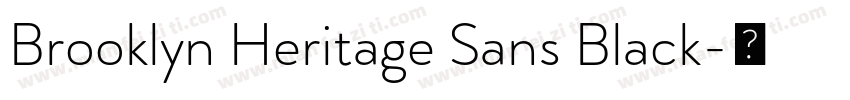 Brooklyn Heritage Sans Black字体转换